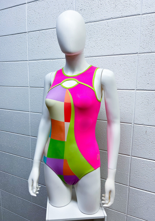 Neon Squares Leotard